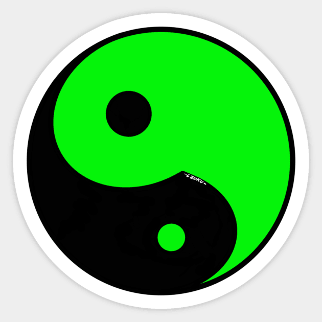 Yin Yang #7 Sticker by Wolfgon Designs